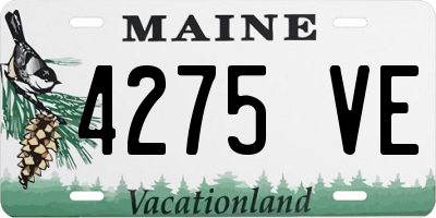 ME license plate 4275VE