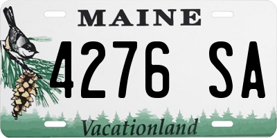 ME license plate 4276SA