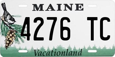 ME license plate 4276TC