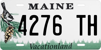 ME license plate 4276TH