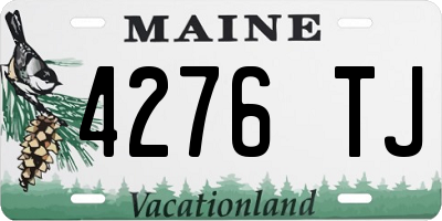 ME license plate 4276TJ