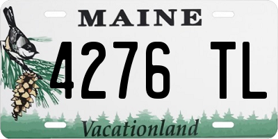 ME license plate 4276TL