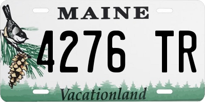ME license plate 4276TR