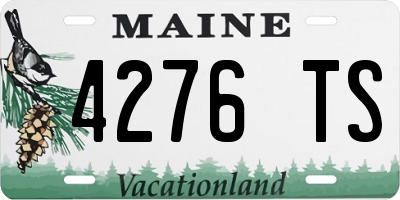ME license plate 4276TS