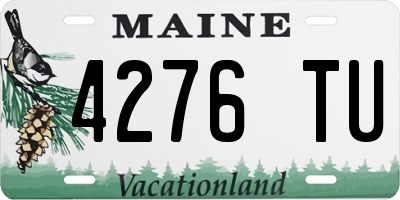ME license plate 4276TU
