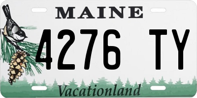 ME license plate 4276TY