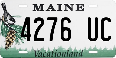 ME license plate 4276UC