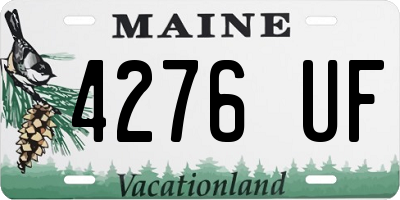 ME license plate 4276UF