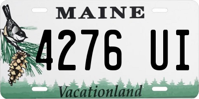 ME license plate 4276UI