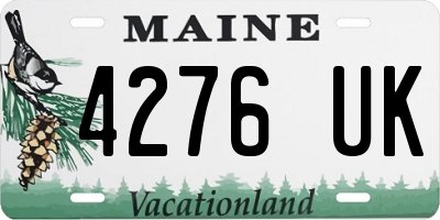 ME license plate 4276UK