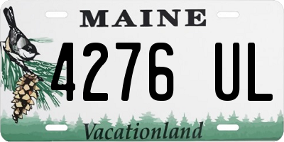 ME license plate 4276UL