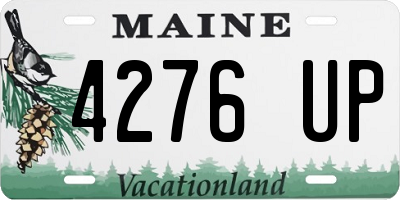 ME license plate 4276UP