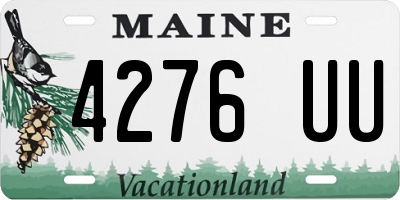 ME license plate 4276UU