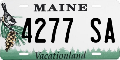 ME license plate 4277SA