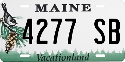 ME license plate 4277SB