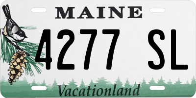 ME license plate 4277SL