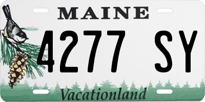 ME license plate 4277SY