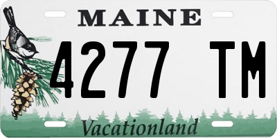 ME license plate 4277TM
