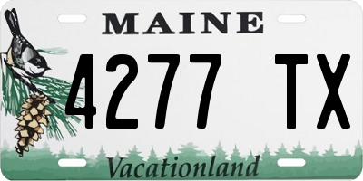 ME license plate 4277TX
