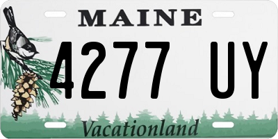 ME license plate 4277UY