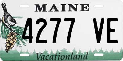ME license plate 4277VE