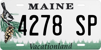 ME license plate 4278SP