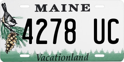 ME license plate 4278UC