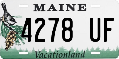 ME license plate 4278UF