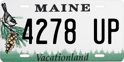 ME license plate 4278UP