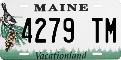 ME license plate 4279TM