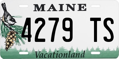 ME license plate 4279TS