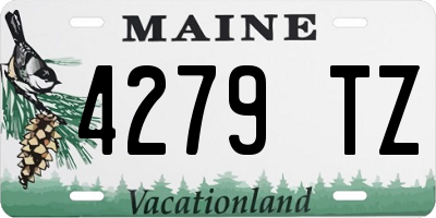 ME license plate 4279TZ