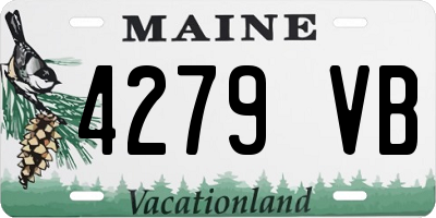 ME license plate 4279VB