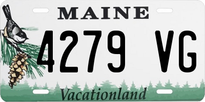 ME license plate 4279VG