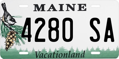 ME license plate 4280SA