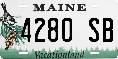 ME license plate 4280SB