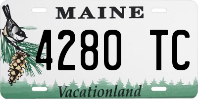 ME license plate 4280TC