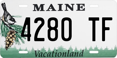 ME license plate 4280TF