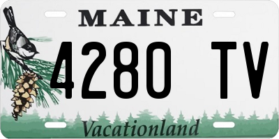 ME license plate 4280TV