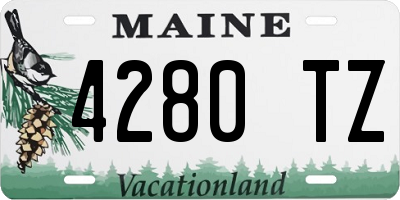 ME license plate 4280TZ