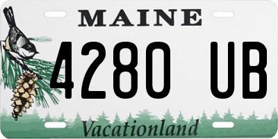 ME license plate 4280UB