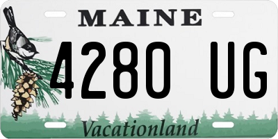ME license plate 4280UG