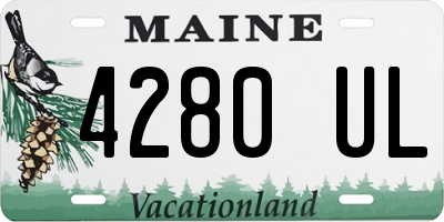 ME license plate 4280UL