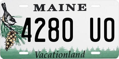 ME license plate 4280UO