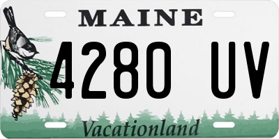 ME license plate 4280UV