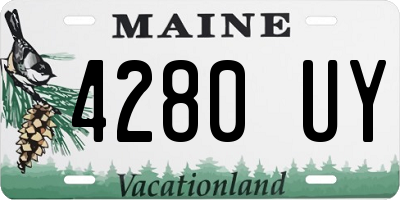 ME license plate 4280UY