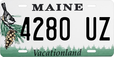 ME license plate 4280UZ