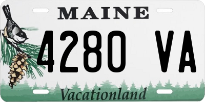ME license plate 4280VA