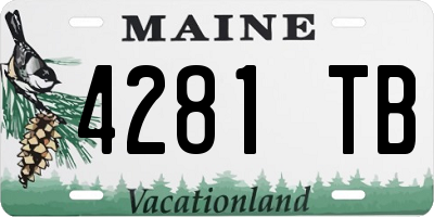 ME license plate 4281TB