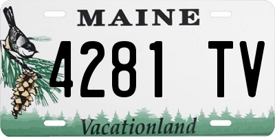 ME license plate 4281TV